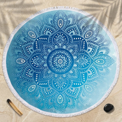 Boho Round Yoga Mat Carpet With Tassels