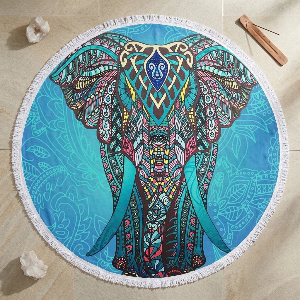 Boho Round Yoga Mat Carpet With Tassels