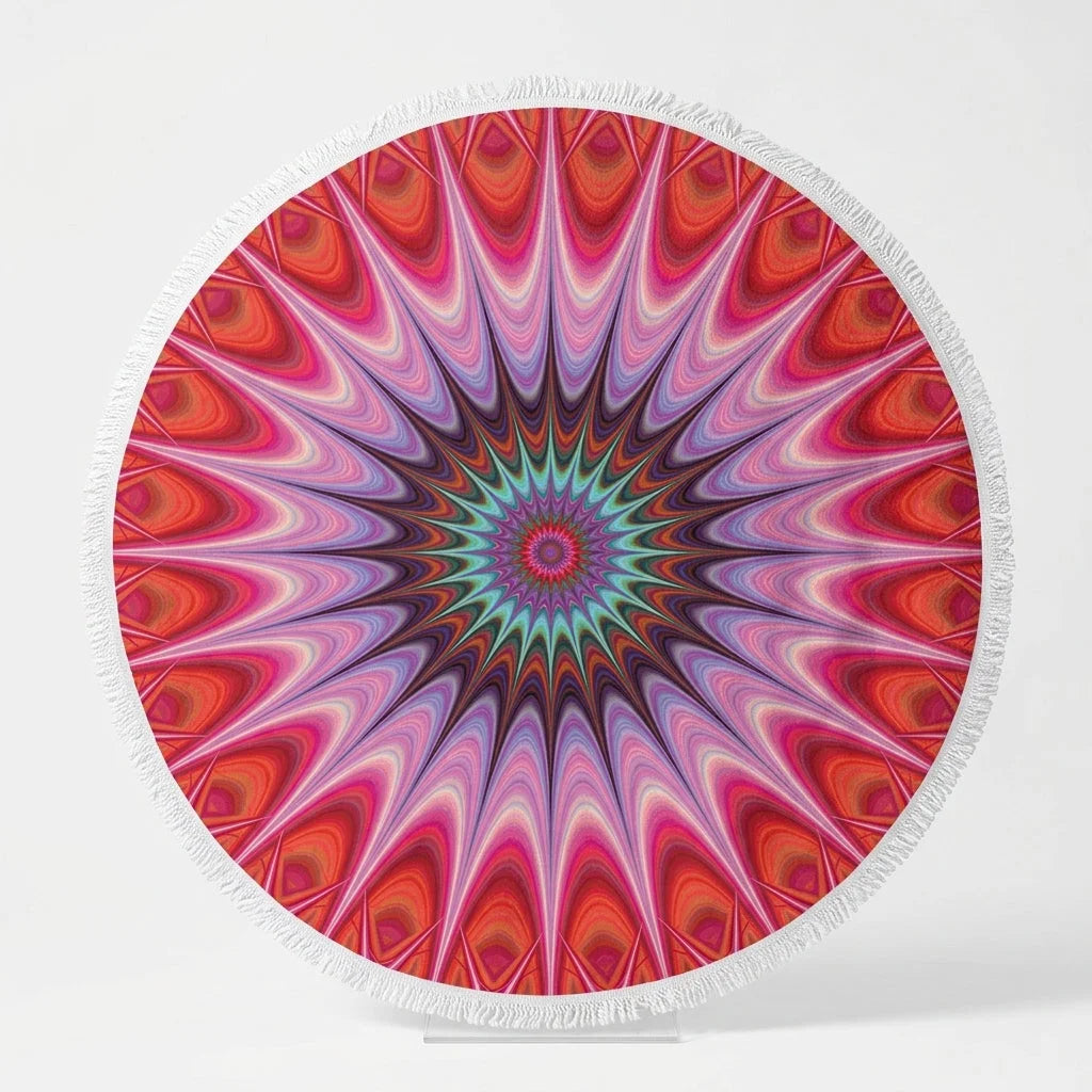 Boho Round Yoga Mat Carpet With Tassels