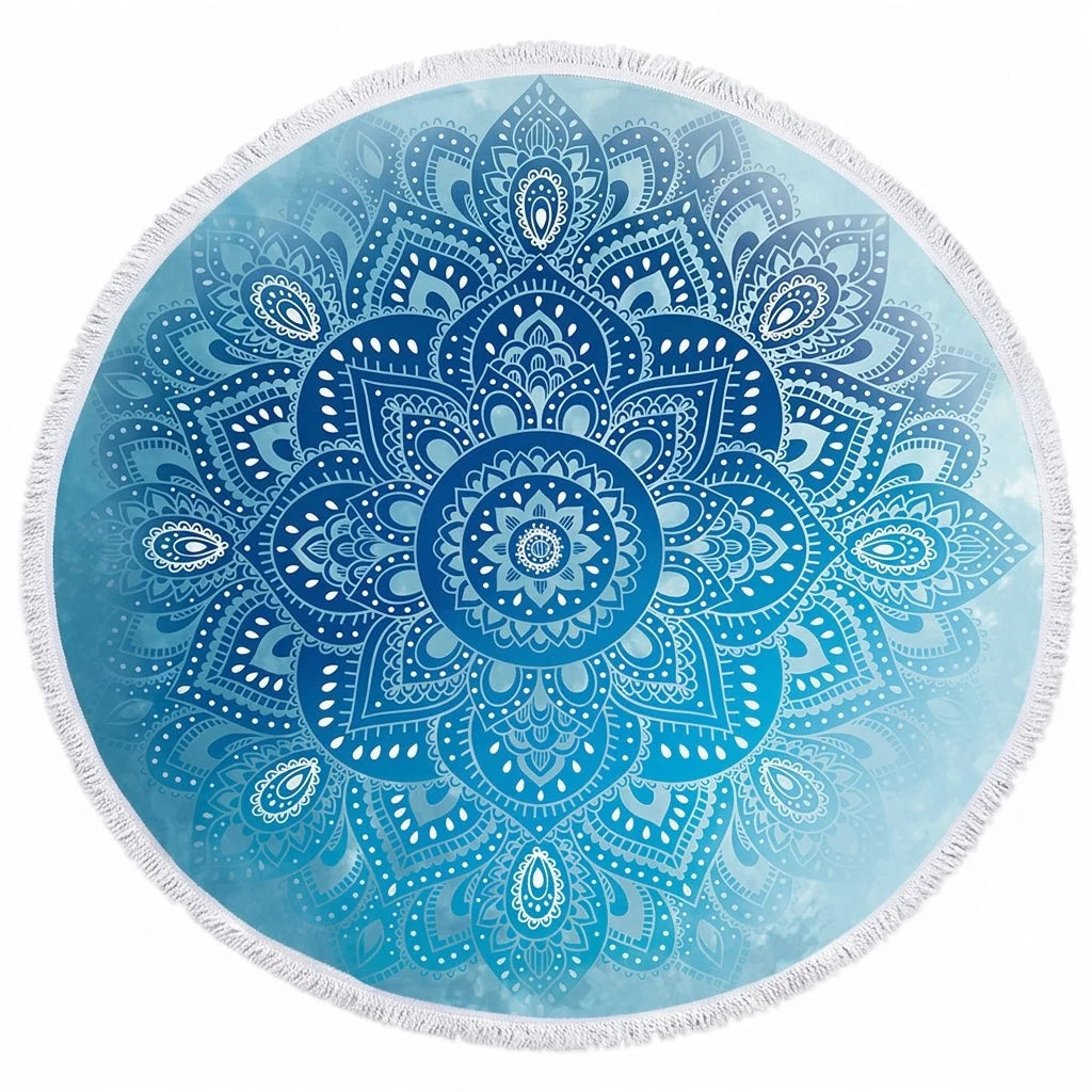 Boho Round Yoga Mat Carpet With Tassels