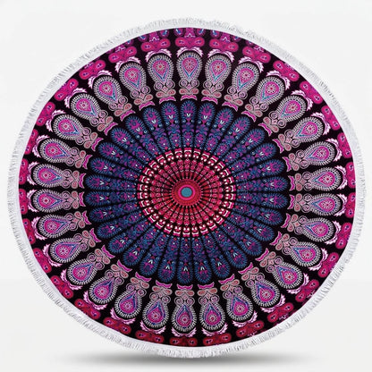 Boho Round Yoga Mat Carpet With Tassels