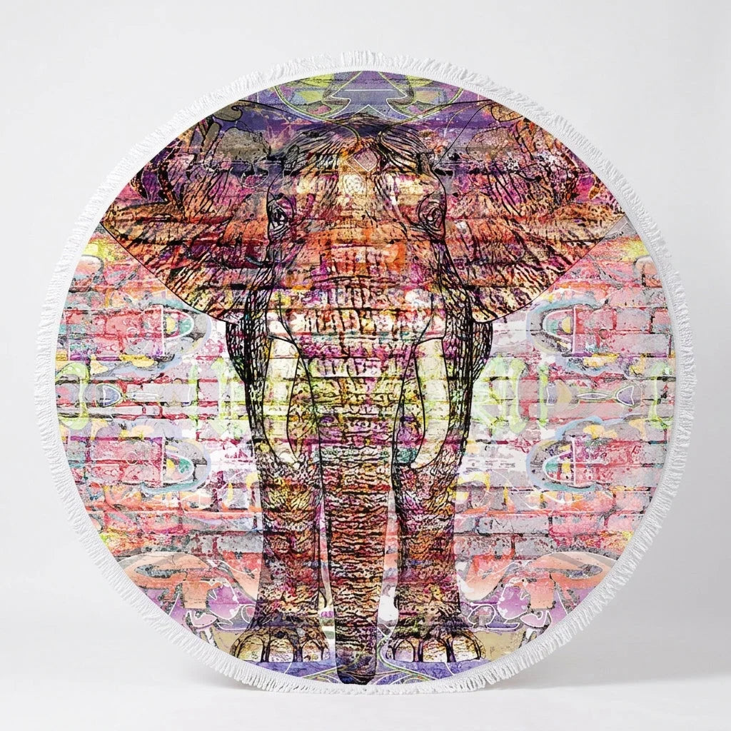Boho Round Yoga Mat Carpet With Tassels