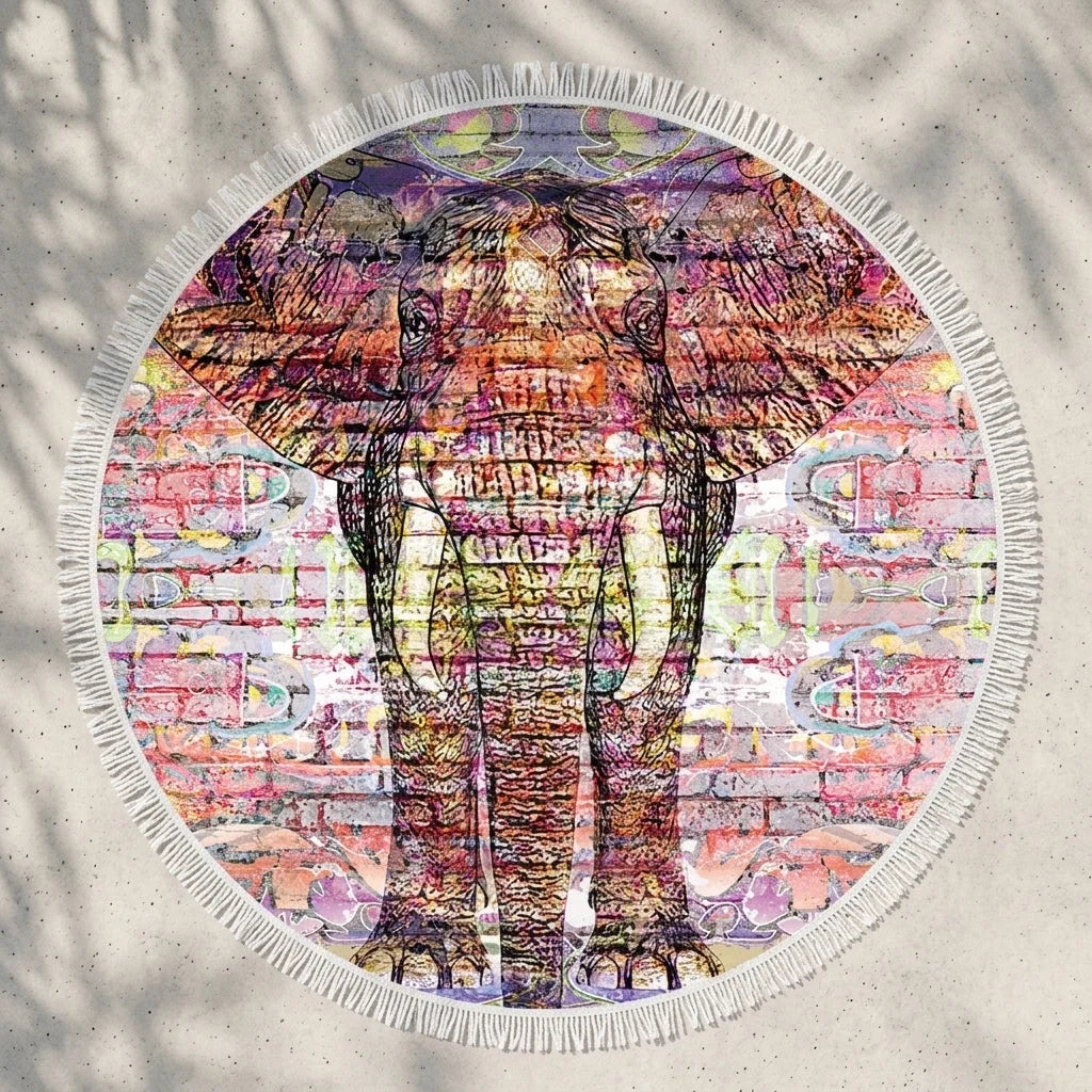 Boho Round Yoga Mat Carpet With Tassels