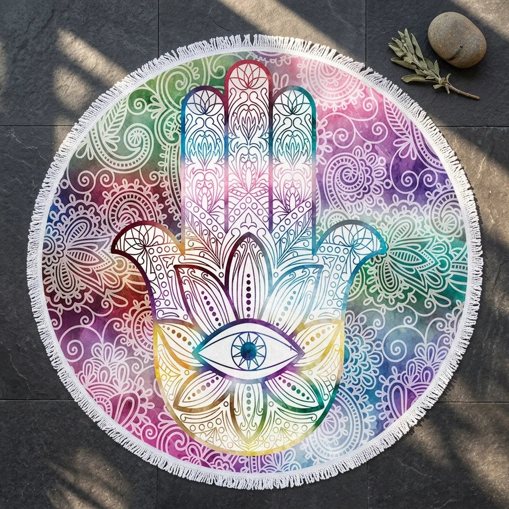 Boho Round Yoga Mat Carpet With Tassels