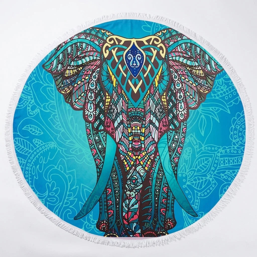 Boho Round Yoga Mat Carpet With Tassels
