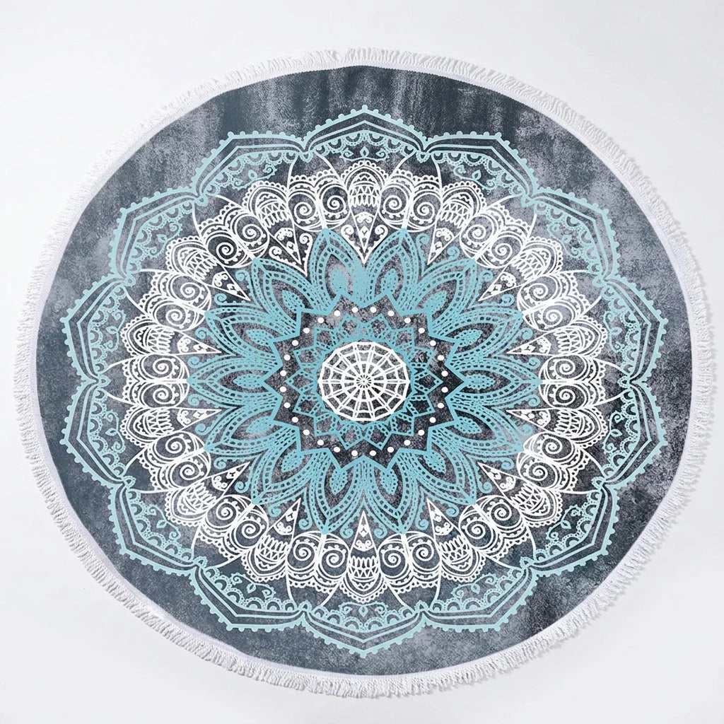 Boho Round Yoga Mat Carpet With Tassels