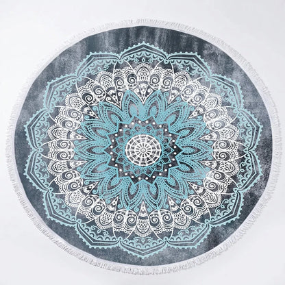 Boho Round Yoga Mat Carpet With Tassels