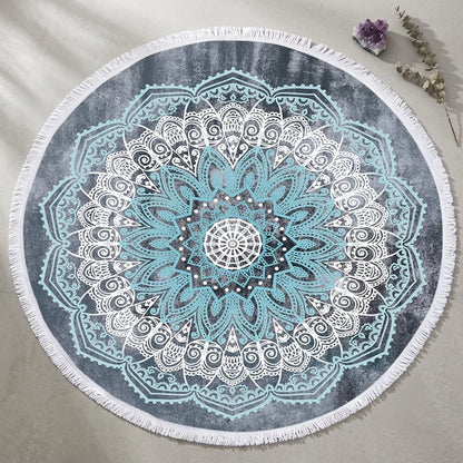Boho Round Yoga Mat Carpet With Tassels