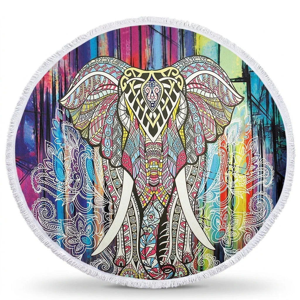 Boho Round Yoga Mat Carpet With Tassels