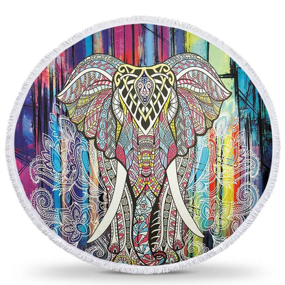 Boho Round Yoga Mat Carpet With Tassels