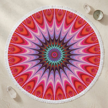 Boho Round Yoga Mat Carpet With Tassels