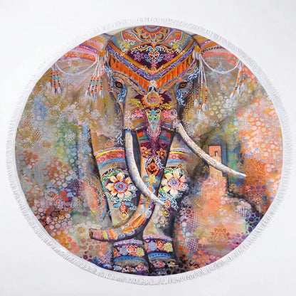 Boho Round Yoga Mat Carpet With Tassels