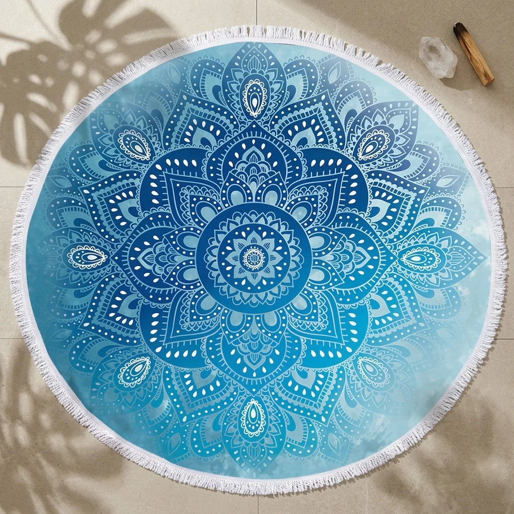 Boho Round Yoga Mat Carpet With Tassels