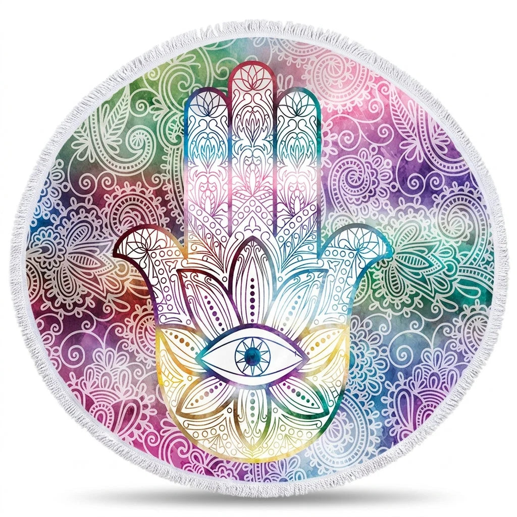 Boho Round Yoga Mat Carpet With Tassels