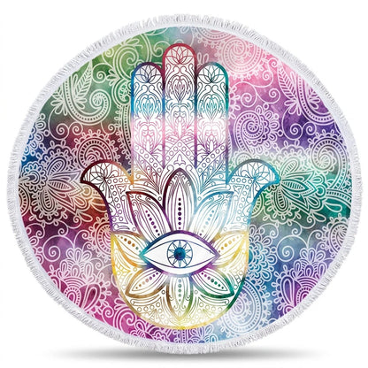 Boho Round Yoga Mat Carpet With Tassels