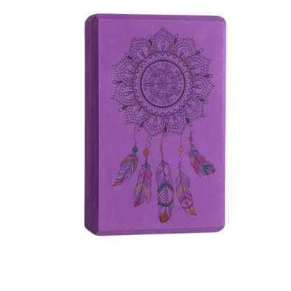 Boho Style Yoga Block Mat For Daily Practice - Purple / 23x15x7.6 cm