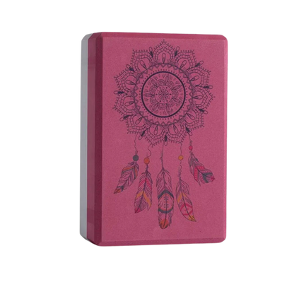 Boho Style Yoga Block Mat For Daily Practice - Red / 23x15x7.6 cm