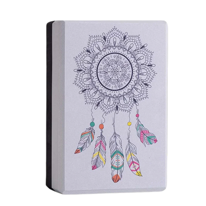 Boho Style Yoga Block Mat For Daily Practice - White / 23x15x7.6 cm
