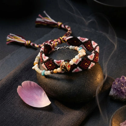 Boho Woven Beachy Anklets For Yoga & Travel