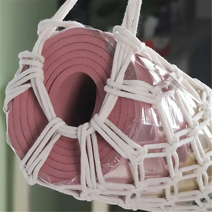 Boho Yoga Matt Holder With Handwoven Tassel Design