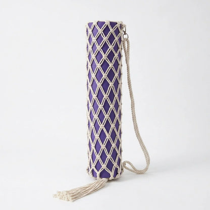 Boho Yoga Matt Holder With Handwoven Tassel Design