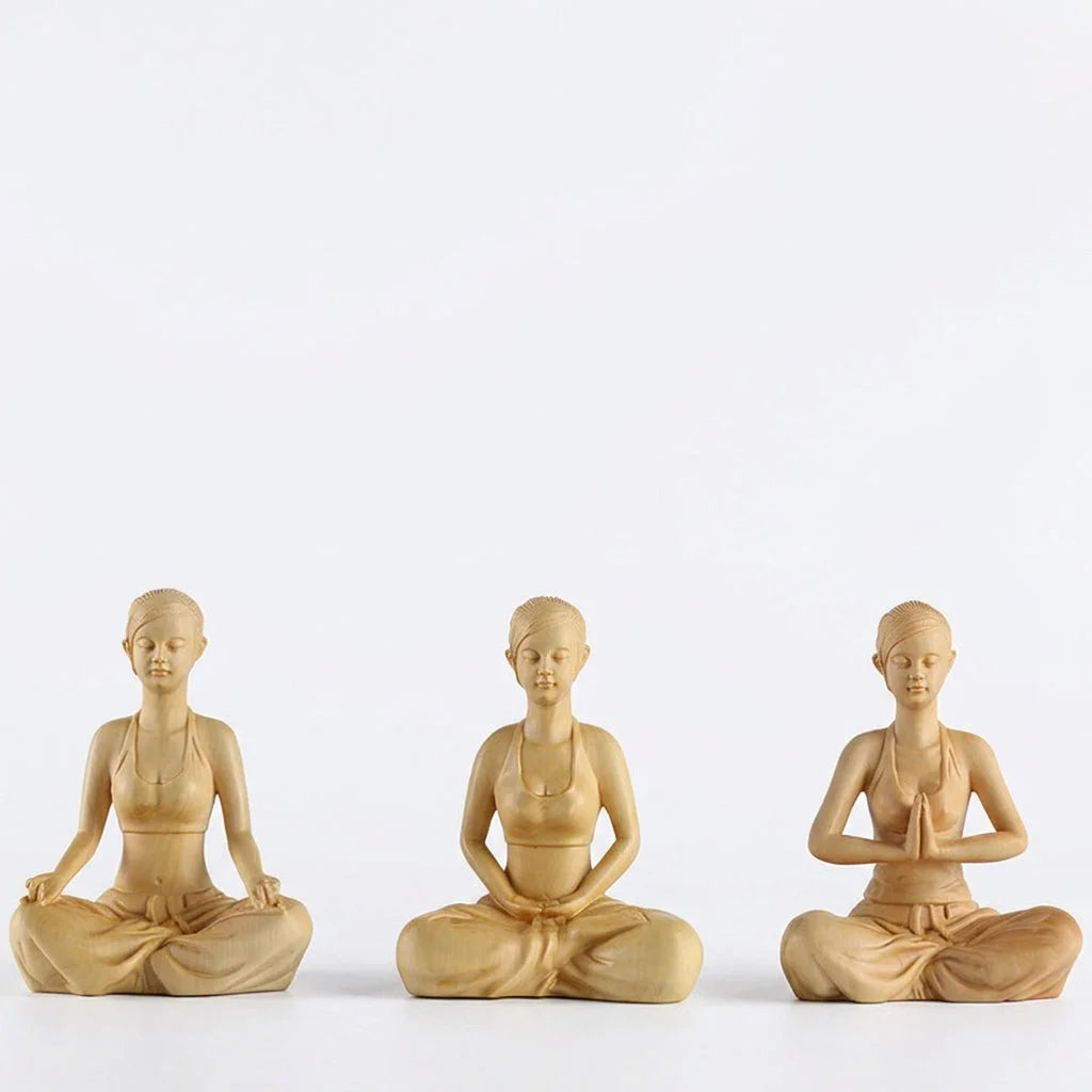 Boxwood Meditation Sculpture For Modern Zen Spaces