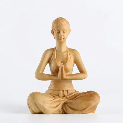 Boxwood Meditation Sculpture For Modern Zen Spaces