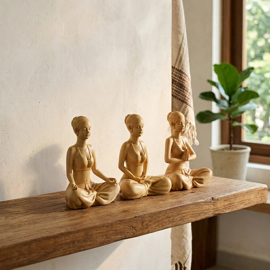 Boxwood Meditation Sculpture For Modern Zen Spaces