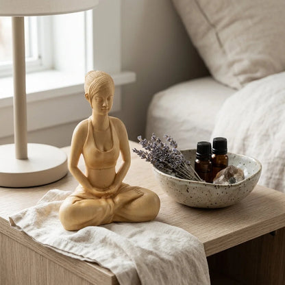 Boxwood Meditation Sculpture For Modern Zen Spaces