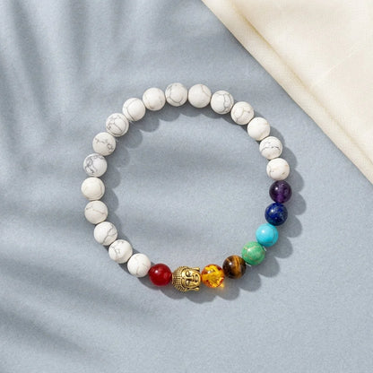 Bracelet Natural Stones With 8mm Round Beads