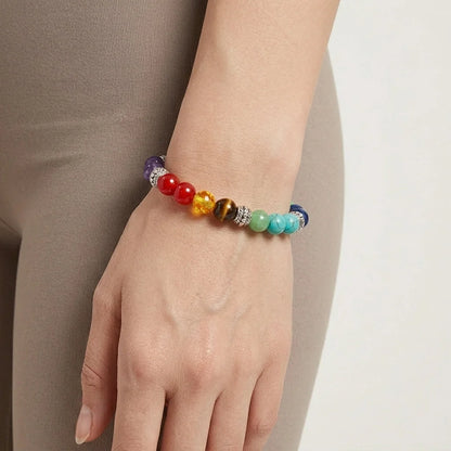 Bracelet Natural Stones With 8mm Round Beads