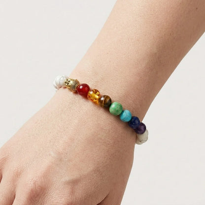 Bracelet Natural Stones With 8mm Round Beads