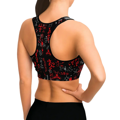 Brassiere Yoga With Mystic Symbol Print