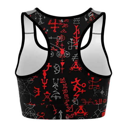 Brassiere Yoga With Mystic Symbol Print