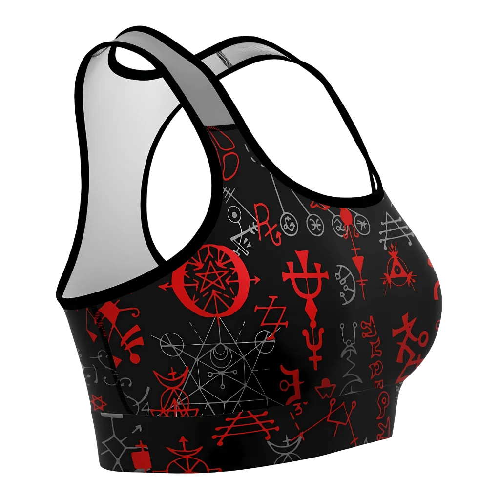Brassiere Yoga With Mystic Symbol Print
