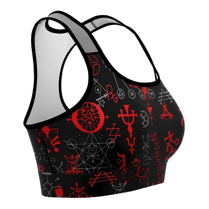 Brassiere Yoga With Mystic Symbol Print