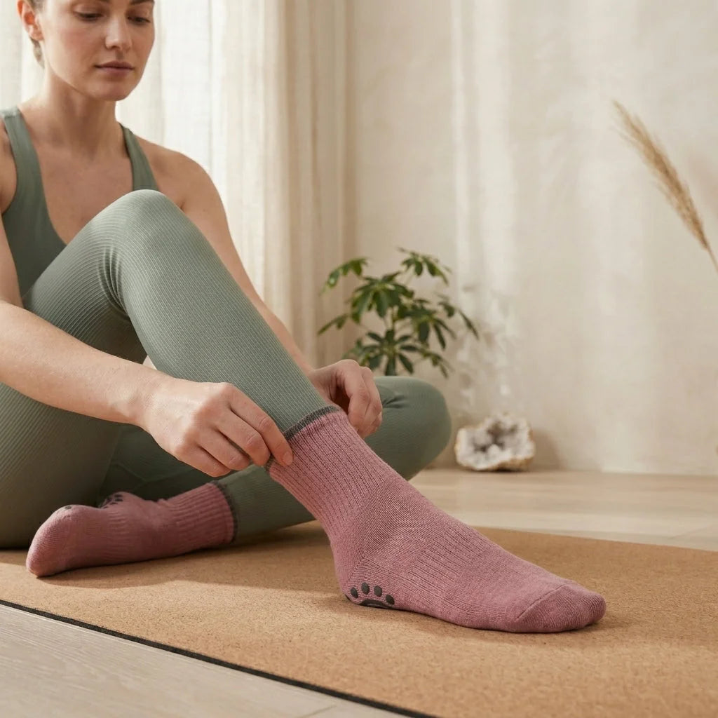 Breathable Barre Sticky Socks For Studio Control