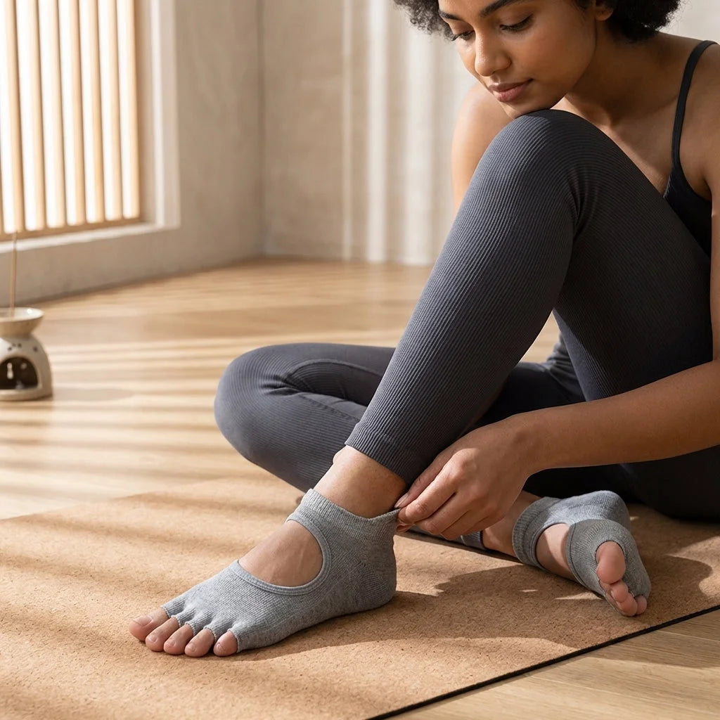 Breathable Grippy Yoga Socks For Better Balance