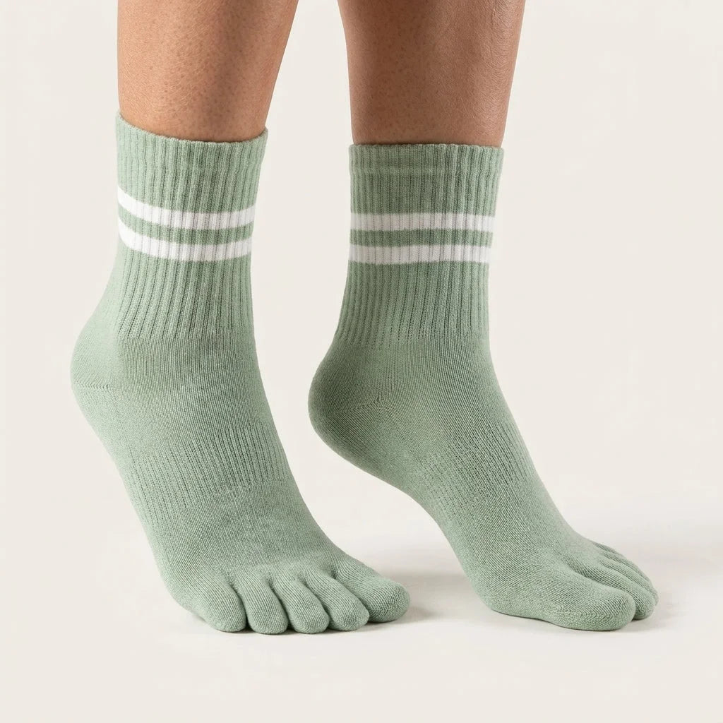Breathable Yoga Toe Socks With Non-Slip Comfort - 8 Pairs / one size