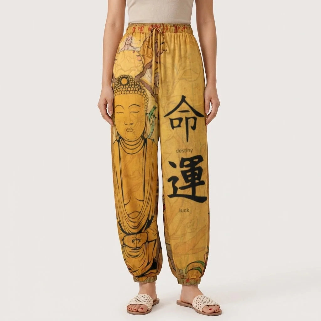 Buddha Blossom Harem Pants Trousers – Yellow Edition
