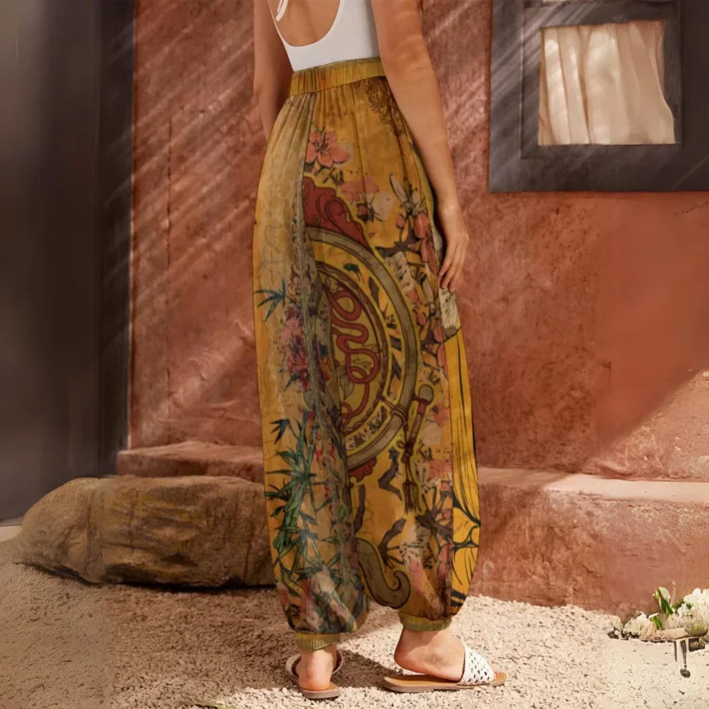 Buddha Blossom Harem Pants Trousers – Yellow Edition