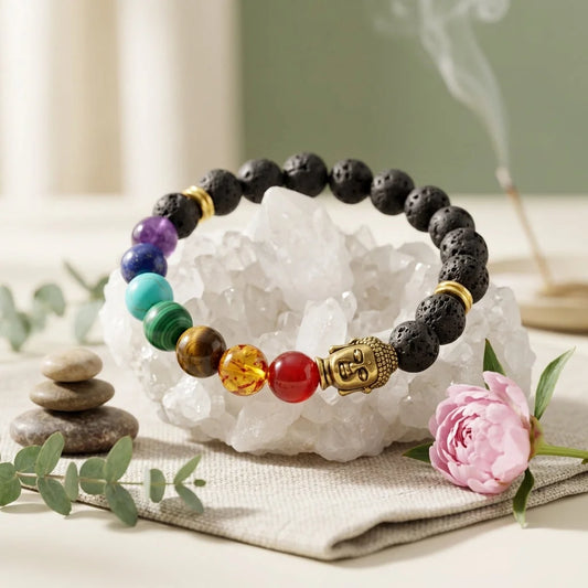Buddha Meditation Bracelet With Natural Stones
