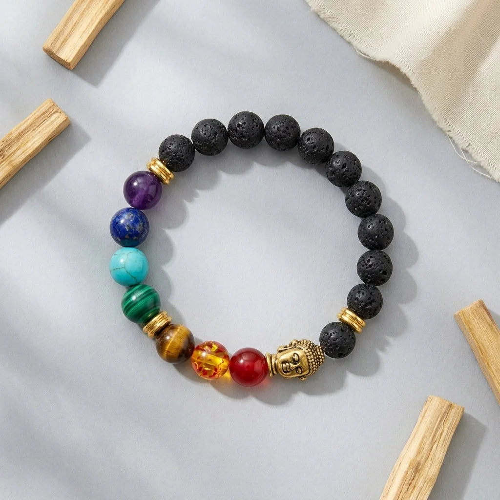Buddha Meditation Bracelet With Natural Stones