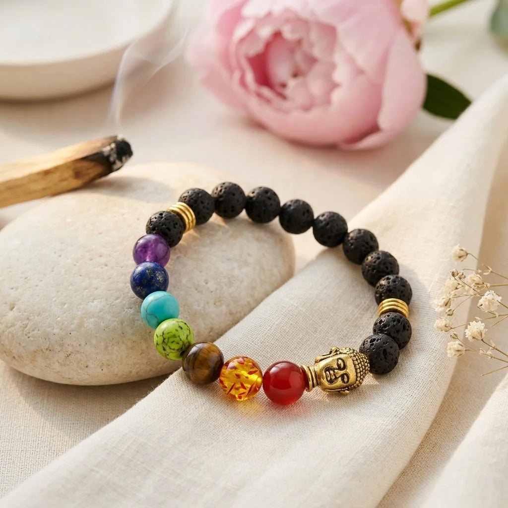 Buddha Meditation Bracelet With Natural Stones