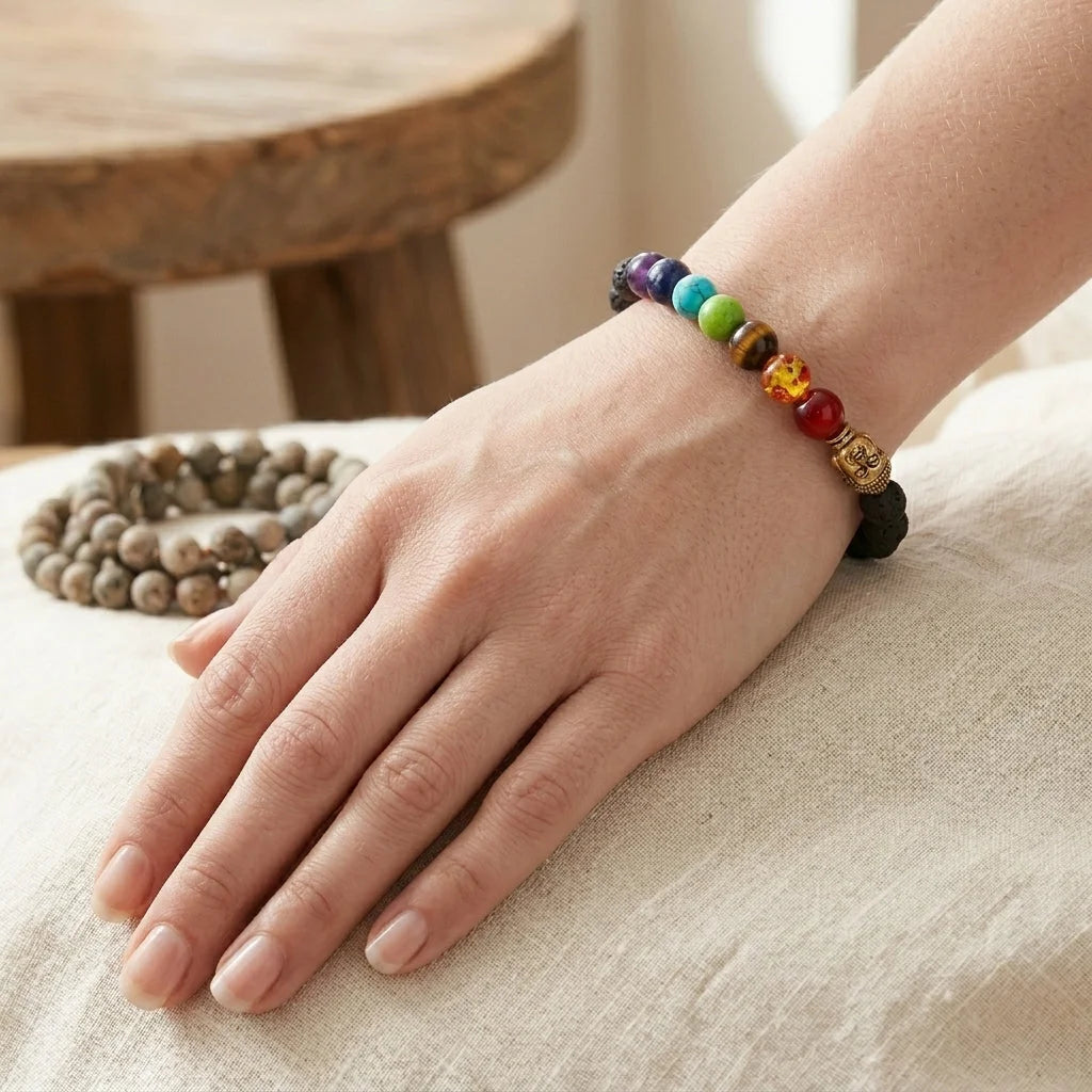 Buddha Meditation Bracelet With Natural Stones