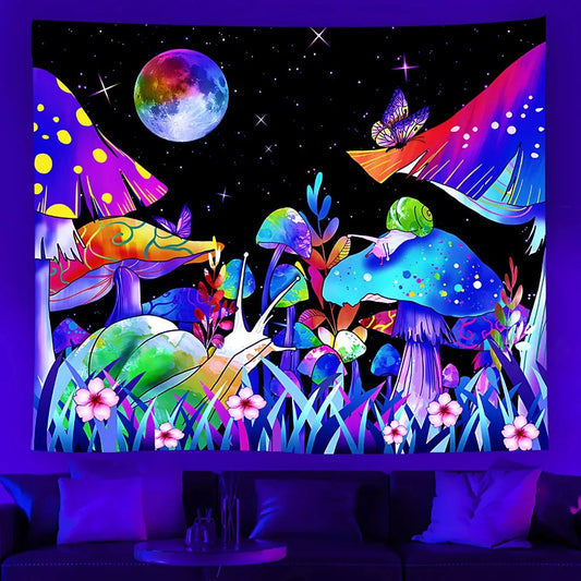 Buy Tapestry With UV Reactive Festival Design - 01style / 100x75 cm