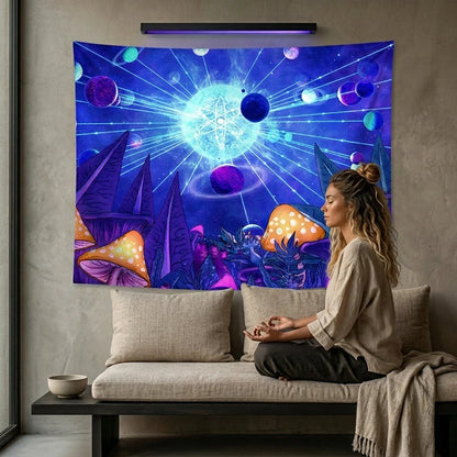 Buy Tapestry With UV Reactive Festival Design