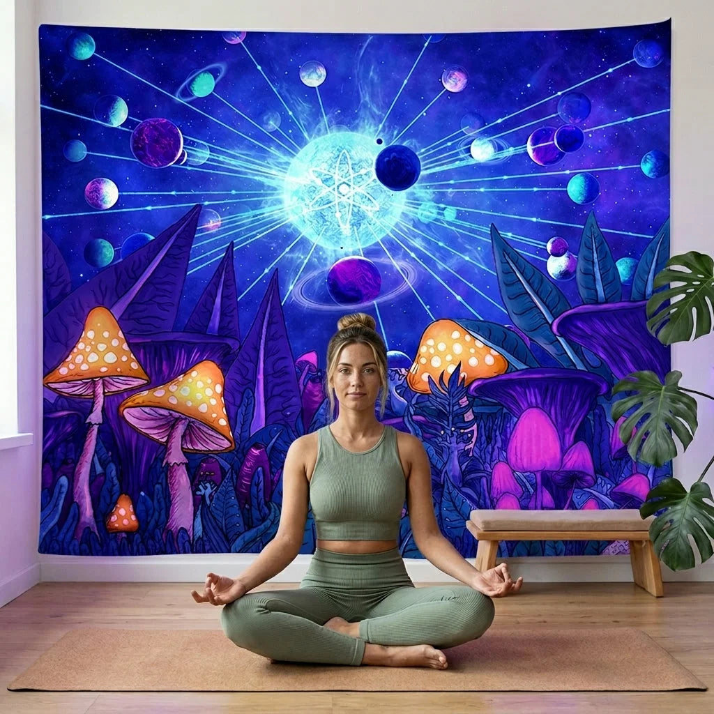Buy Tapestry With UV Reactive Festival Design