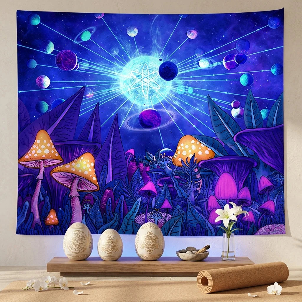 Buy Tapestry With UV Reactive Festival Design