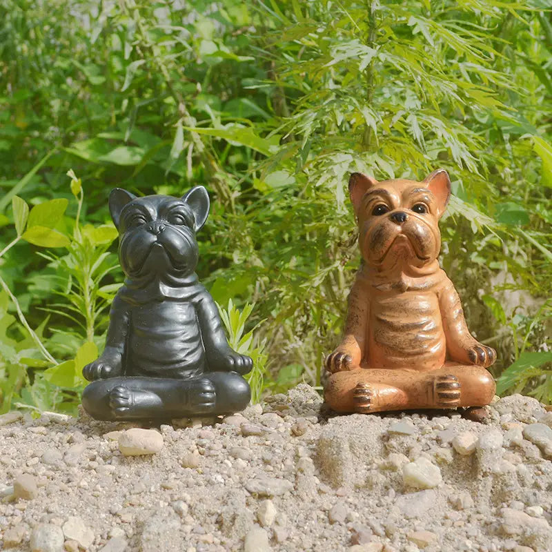 Joyful Yoga Dog Statue For Mindful Home Decor